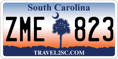 SC license plate ZME823