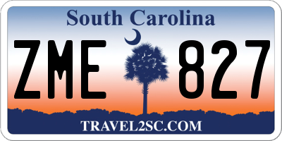 SC license plate ZME827