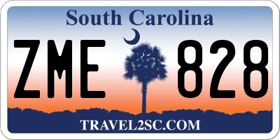 SC license plate ZME828