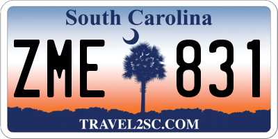 SC license plate ZME831