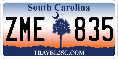 SC license plate ZME835