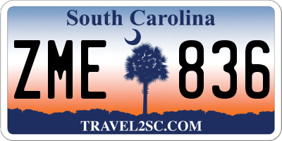 SC license plate ZME836