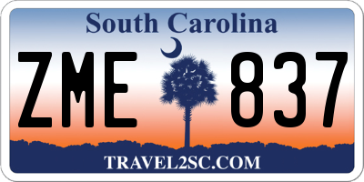SC license plate ZME837