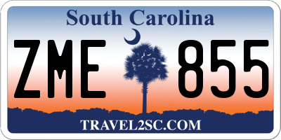 SC license plate ZME855