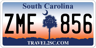 SC license plate ZME856
