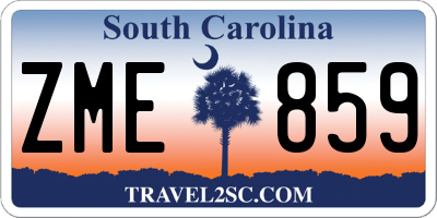 SC license plate ZME859
