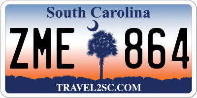 SC license plate ZME864