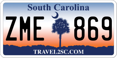 SC license plate ZME869