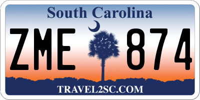 SC license plate ZME874