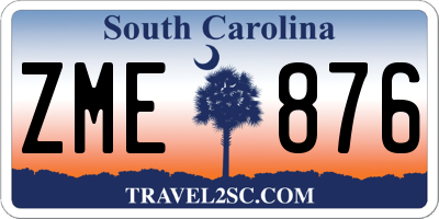 SC license plate ZME876