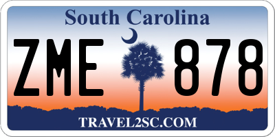 SC license plate ZME878