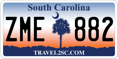 SC license plate ZME882