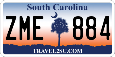 SC license plate ZME884