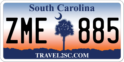SC license plate ZME885