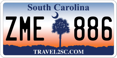 SC license plate ZME886
