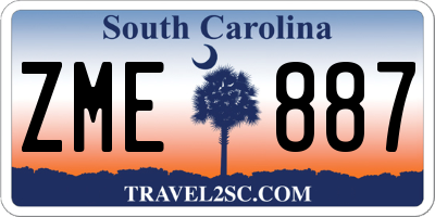 SC license plate ZME887
