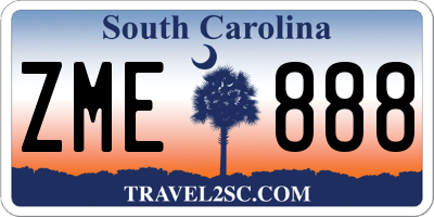 SC license plate ZME888