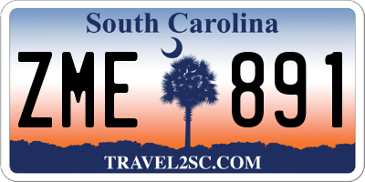 SC license plate ZME891