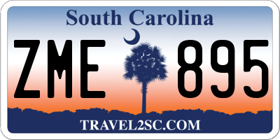 SC license plate ZME895