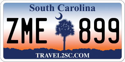SC license plate ZME899
