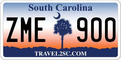 SC license plate ZME900