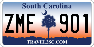 SC license plate ZME901