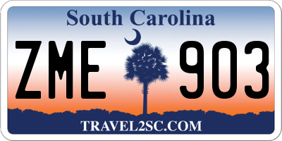 SC license plate ZME903