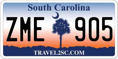 SC license plate ZME905