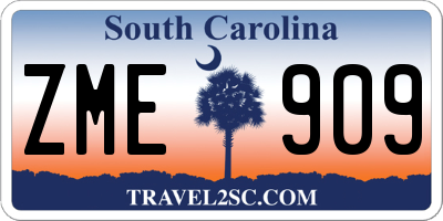 SC license plate ZME909