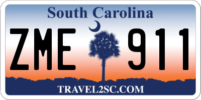 SC license plate ZME911