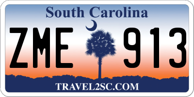 SC license plate ZME913