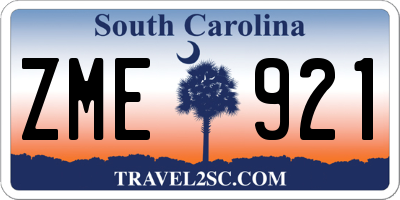 SC license plate ZME921