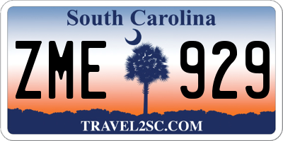 SC license plate ZME929