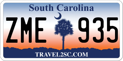 SC license plate ZME935