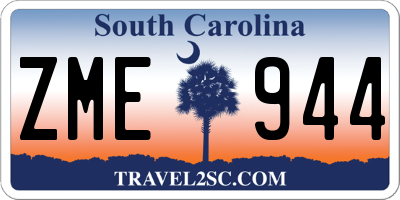 SC license plate ZME944