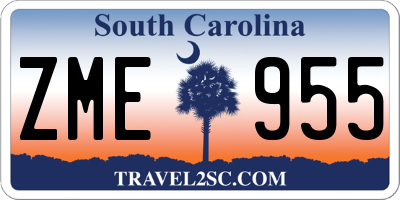 SC license plate ZME955