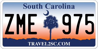 SC license plate ZME975