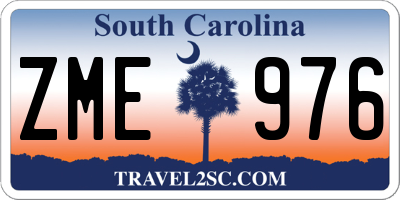 SC license plate ZME976