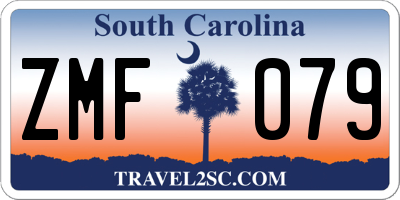 SC license plate ZMF079