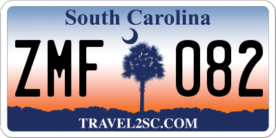 SC license plate ZMF082