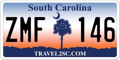 SC license plate ZMF146