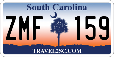 SC license plate ZMF159