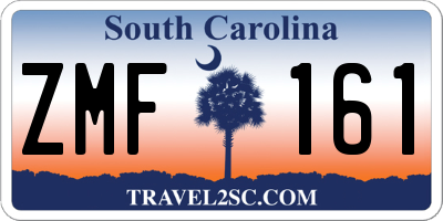 SC license plate ZMF161
