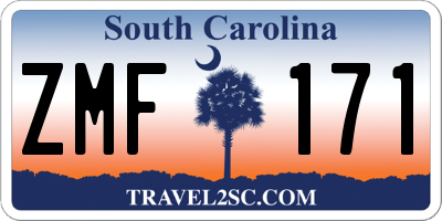 SC license plate ZMF171