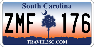 SC license plate ZMF176