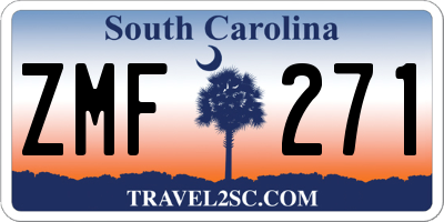 SC license plate ZMF271