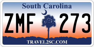 SC license plate ZMF273