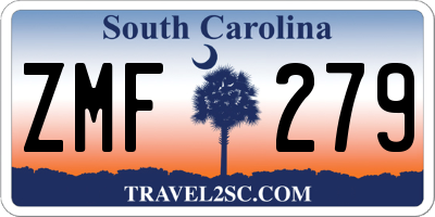 SC license plate ZMF279