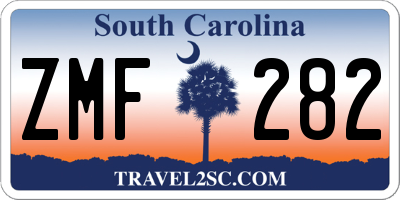 SC license plate ZMF282