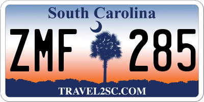 SC license plate ZMF285